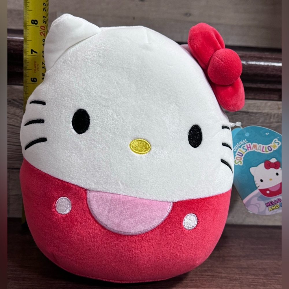 Squishmallows 8" Hello Kitty Red Dress Plush Kellytoy Hello Kitty Sanrio - NEW